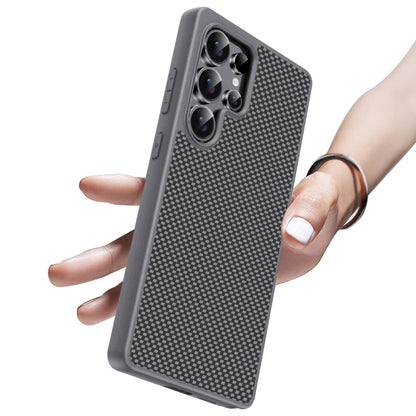 For Samsung Galaxy S25 5G Pita Series TPU + PC Texture Phone Case(Black) - Galaxy S25 5G Cases by PMC Jewellery | Online Shopping South Africa | PMC Jewellery | Buy Now Pay Later Mobicred