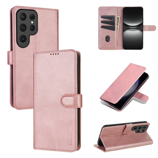 For Samsung Galaxy S25 Ultra 5G AZNS Skin Feel Calf Texture Flip Leather Phone Case(Rose Gold) - Galaxy S25 Ultra 5G Cases by AZNS | Online Shopping South Africa | PMC Jewellery | Buy Now Pay Later Mobicred