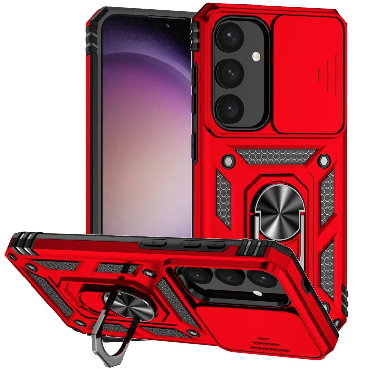 For Samsung Galaxy S25+ 5G Sliding Camshield Holder Phone Case(Red) - Galaxy S25+ 5G Cases by PMC Jewellery | Online Shopping South Africa | PMC Jewellery | Buy Now Pay Later Mobicred