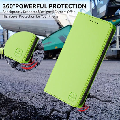 For Honor Magic6 Pro Global RC01 Dual-Folded Magnetic Suction RFID Leather Phone Case(Grass Green) - Honor Cases by PMC Jewellery | Online Shopping South Africa | PMC Jewellery | Buy Now Pay Later Mobicred