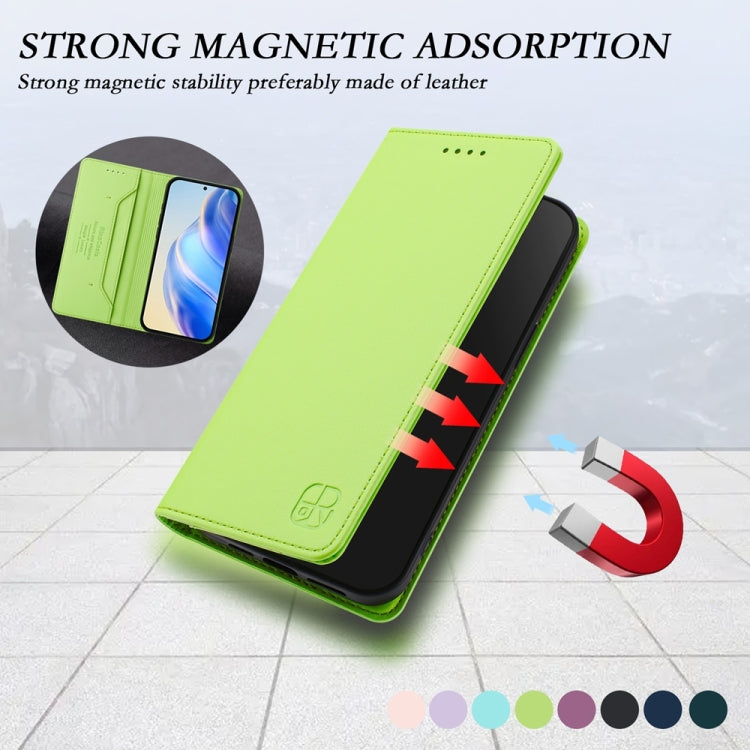 For Huawei Pura 70 Pro / Pura 70 Pro+ RC01 Dual-Folded Magnetic Suction RFID Leather Phone Case(Grass Green) - Huawei Cases by PMC Jewellery | Online Shopping South Africa | PMC Jewellery | Buy Now Pay Later Mobicred