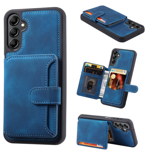 For Samsung Galaxy S25+ 5G Skin Feel Dream RFID Anti-theft PU Card Bag Phone Case(Peacock Blue) - Galaxy S25+ 5G Cases by PMC Jewellery | Online Shopping South Africa | PMC Jewellery | Buy Now Pay Later Mobicred