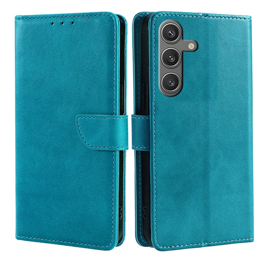 For Samsung Galaxy S25 5G Calf Texture Buckle Flip Leather Phone Case(Light Blue) - Galaxy S25 5G Cases by PMC Jewellery | Online Shopping South Africa | PMC Jewellery | Buy Now Pay Later Mobicred