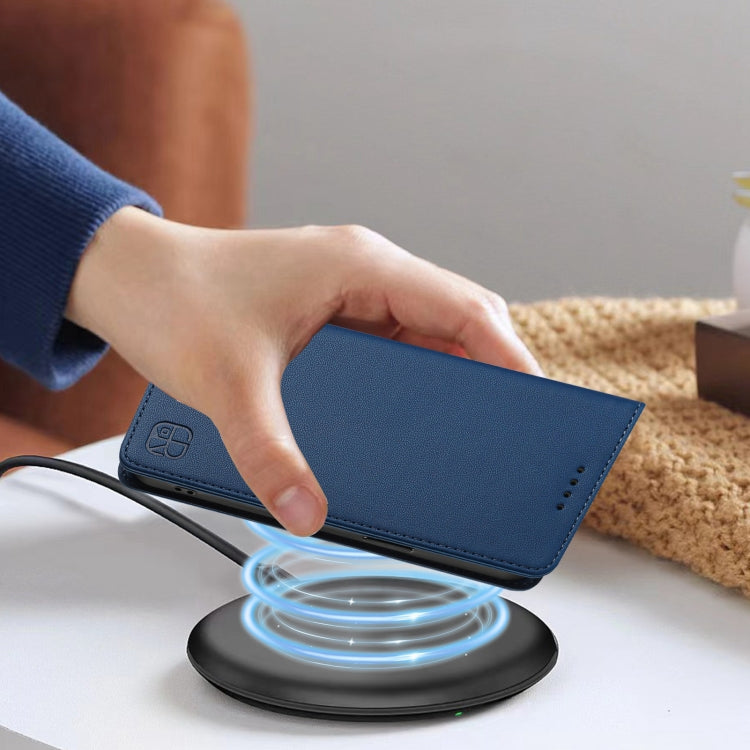 For Ulefone Note 14 RC01 Dual-Folded Magnetic Suction RFID Leather Phone Case(Dark Blue) - Ulefone Cases by PMC TechLife | Online Shopping South Africa | PMC TechLife | Buy Now Pay Later Mobicred