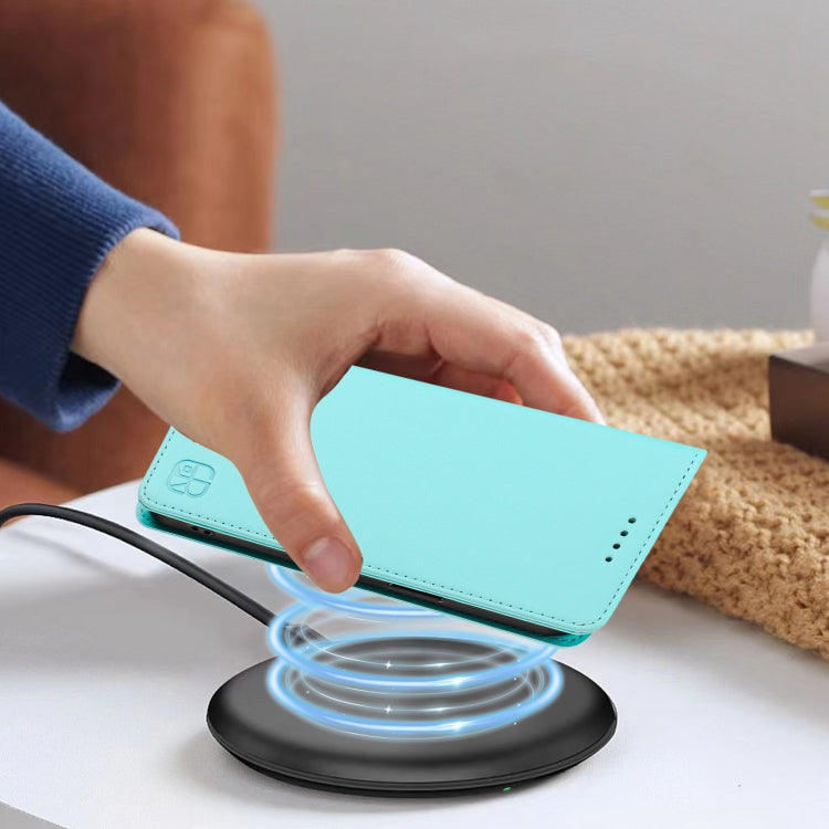 For Ulefone Note 20 Pro RC01 Dual-Folded Magnetic Suction RFID Leather Phone Case(Mint Green) - Ulefone Cases by PMC TechLife | Online Shopping South Africa | PMC TechLife | Buy Now Pay Later Mobicred