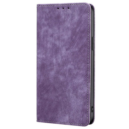 For Samsung Galaxy S25+ 5G RFID Anti-theft Brush Magnetic Leather Phone Case(Purple) - Galaxy S25+ 5G Cases by PMC Jewellery | Online Shopping South Africa | PMC Jewellery | Buy Now Pay Later Mobicred