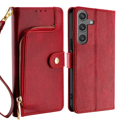 For Samsung Galaxy S25+ 5G Zipper Bag Leather Phone Case(Red) - Galaxy S25+ 5G Cases by PMC Jewellery | Online Shopping South Africa | PMC Jewellery | Buy Now Pay Later Mobicred