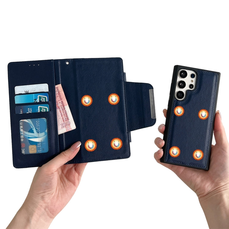 For Samsung Galaxy S25+ 5G Multifunctional 7-Card Wallet Leather Phone Case(Royal Blue) - Galaxy S25+ 5G Cases by PMC Jewellery | Online Shopping South Africa | PMC Jewellery | Buy Now Pay Later Mobicred