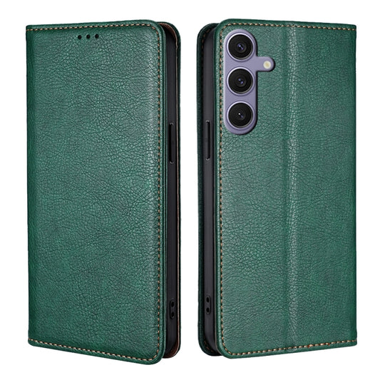 For Samsung Galaxy S25+ 5G Gloss Oil Solid Color Magnetic Leather Phone Case(Green) - Galaxy S25+ 5G Cases by PMC Jewellery | Online Shopping South Africa | PMC Jewellery | Buy Now Pay Later Mobicred