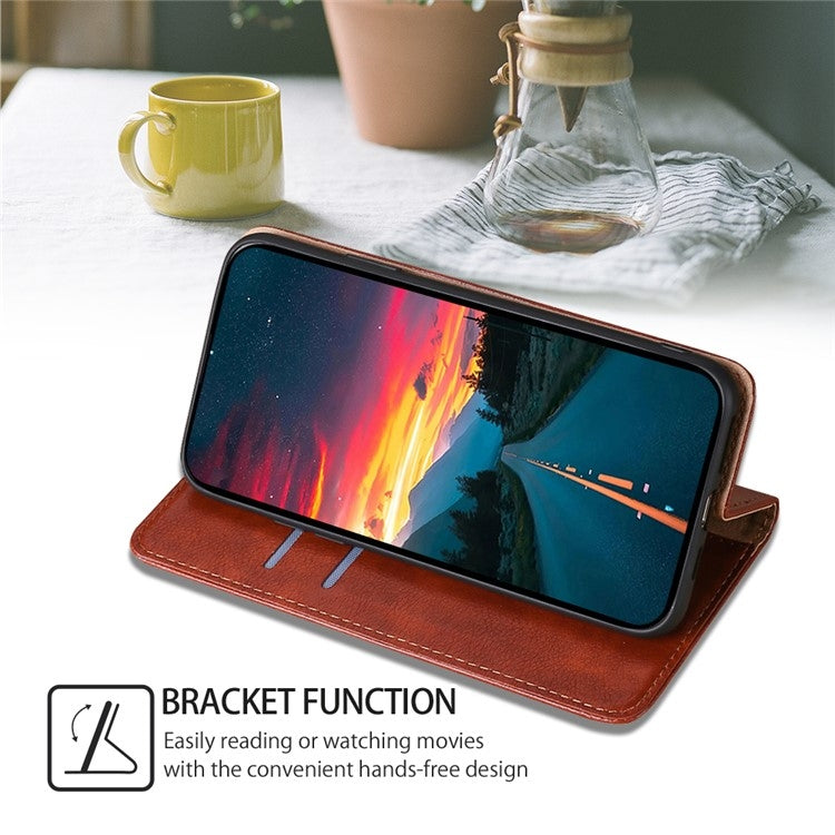 For Samsung Galaxy S25 Ultra 5G Gloss Oil Solid Color Magnetic Leather Phone Case(Brown) - Galaxy S25 Ultra 5G Cases by PMC Jewellery | Online Shopping South Africa | PMC Jewellery | Buy Now Pay Later Mobicred