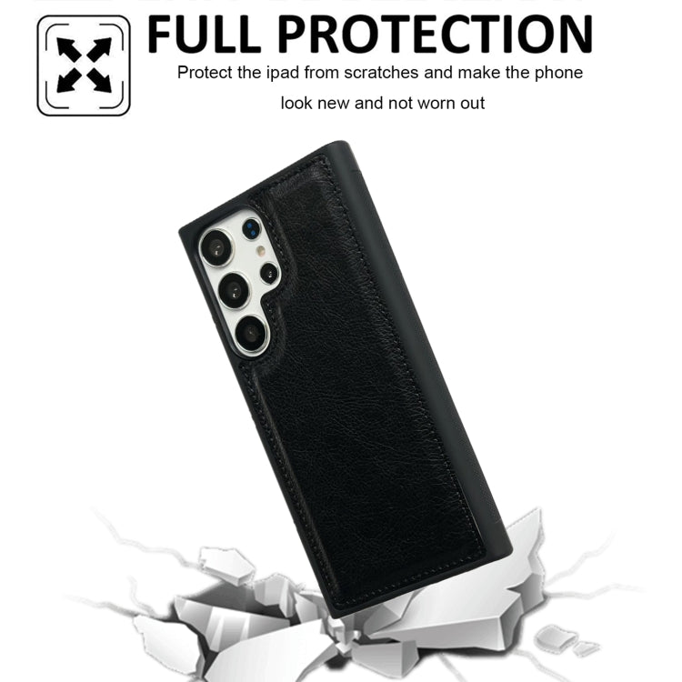 For Samsung Galaxy S25 Ultra 5G Cowhide Texture Back Cover Phone Case(Black) - Galaxy S25 Ultra 5G Cases by PMC Jewellery | Online Shopping South Africa | PMC Jewellery | Buy Now Pay Later Mobicred