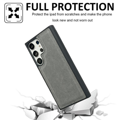 For Samsung Galaxy S25 Ultra 5G Cowhide Texture Back Cover Phone Case(Grey) - Galaxy S25 Ultra 5G Cases by PMC Jewellery | Online Shopping South Africa | PMC Jewellery | Buy Now Pay Later Mobicred