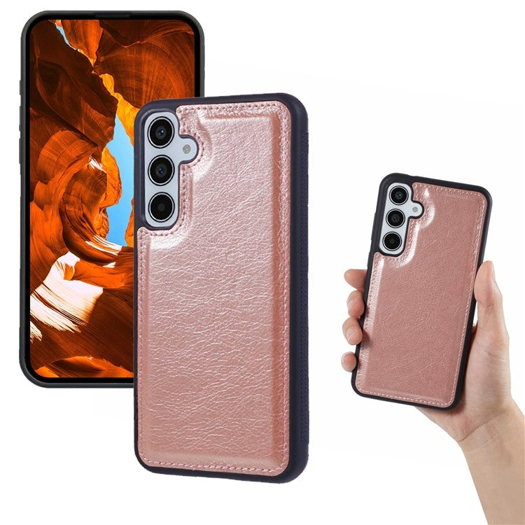 For Samsung Galaxy S25+ 5G Cowhide Texture Back Cover Phone Case(Rose Gold) - Galaxy S25+ 5G Cases by PMC Jewellery | Online Shopping South Africa | PMC Jewellery | Buy Now Pay Later Mobicred