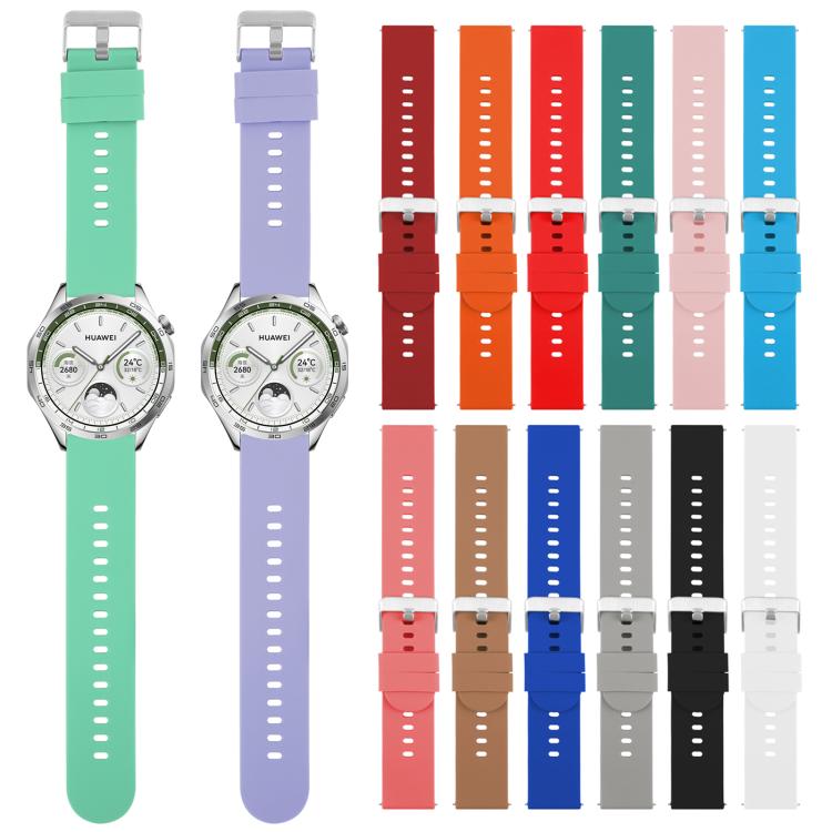 19mm Solid Color Steel Buckle Silicone Watch Band(Bright Orange) - free shipping - PMc TechLife - Order now!