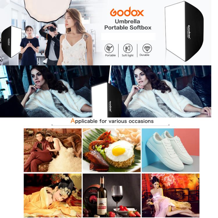 Godox UB Series Four Corner Umbrella Softbox, Size:60 x 60cm -  by Godox | Online Shopping South Africa | PMC TechLife | Buy Now Pay Later Mobicred