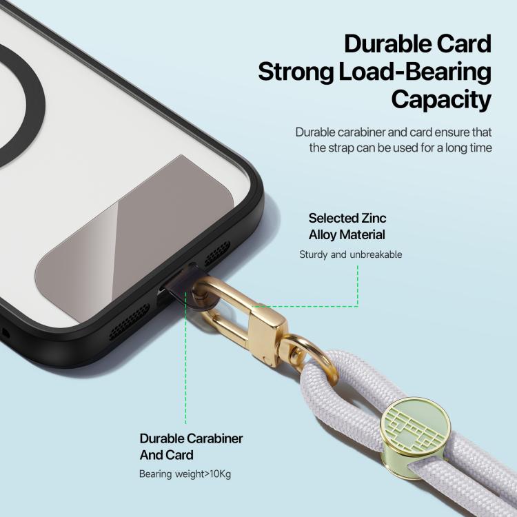 DUX DUCIS Garden Series Tile Pattern Adjustable Crossbody Phone Lanyard(Grey) - Lanyards & Wrist Straps by DUX DUCIS | Online Shopping South Africa | PMc TechLife | Buy Now Pay Later Mobicred