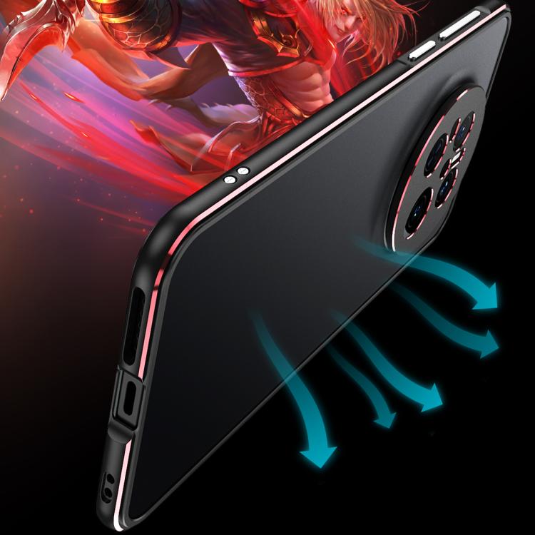 For Huawei Mate 70 Aurora Series Lens Protector + Metal Frame Phone Case(Black Silver) - Huawei Cases by PMC TechLife | Online Shopping South Africa | PMC TechLife | Buy Now Pay Later Mobicred