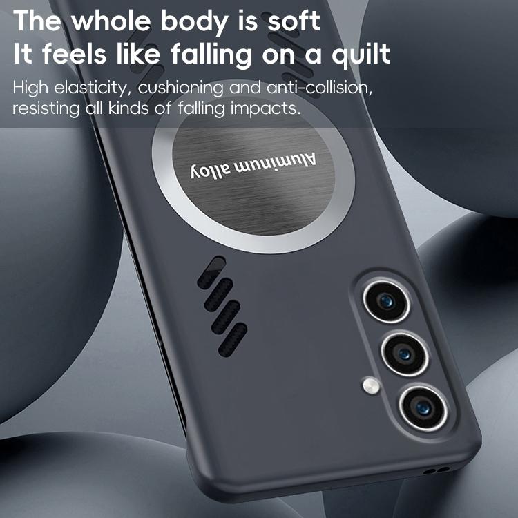 For Samsung Galaxy S24+ 5G All-inclusive Lens Frameless Graphene Cooling Phone Case(Orange) - Galaxy S24+ 5G Cases by PMc TechLife | Online Shopping South Africa | PMc TechLife | Buy Now Pay Later Mobicred