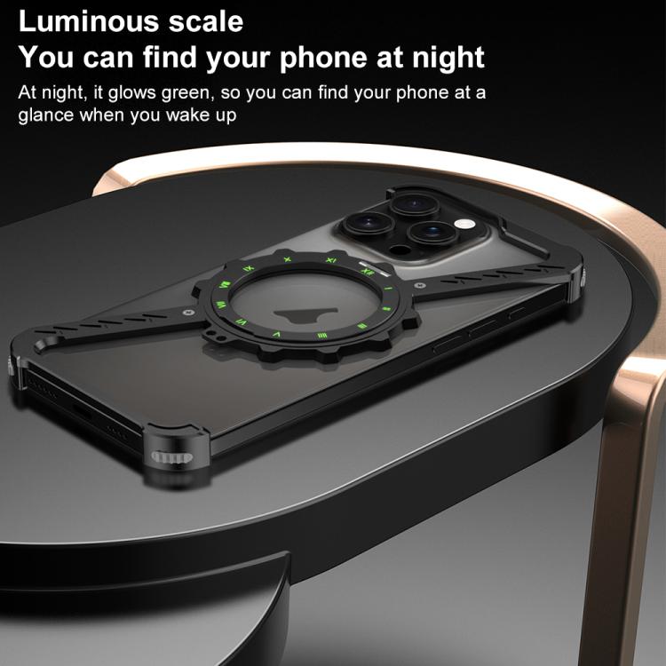 For iPhone 16 Pro Z-shaped Frameless Metal 360 Holder MagSafe Phone Case(Space Silver) - iPhone 16 Pro Cases by PMc TechLife | Online Shopping South Africa | PMc TechLife | Buy Now Pay Later Mobicred