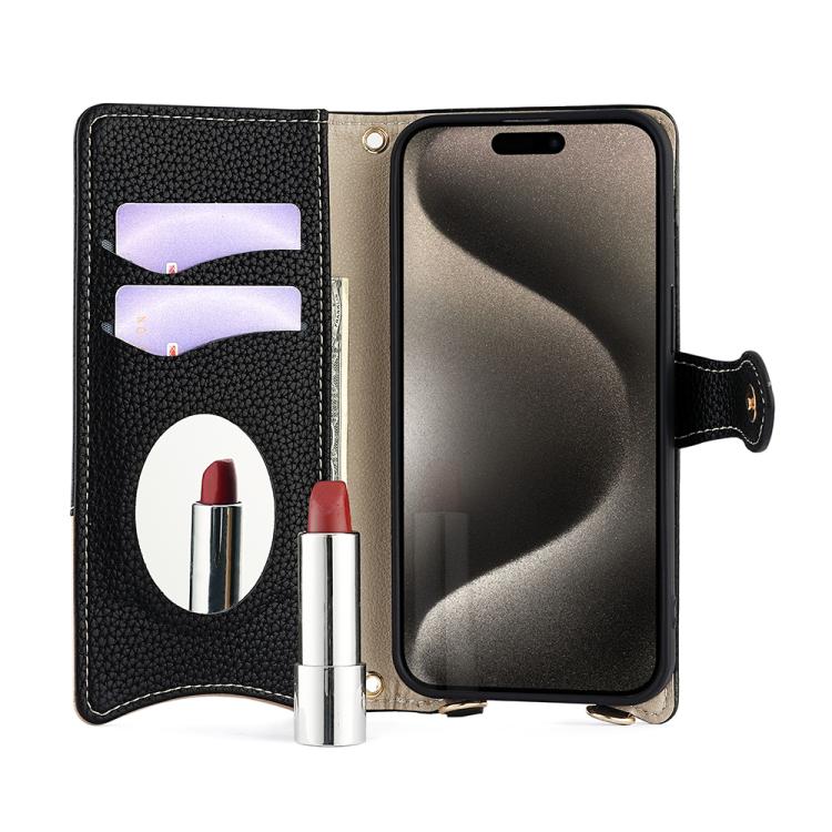 For Nokia G42 / G310 Crossbody Chain Fishtail Litchi Leather Phone Case(Black) - Nokia Cases by PMC TechLife | Online Shopping South Africa | PMC TechLife | Buy Now Pay Later Mobicred