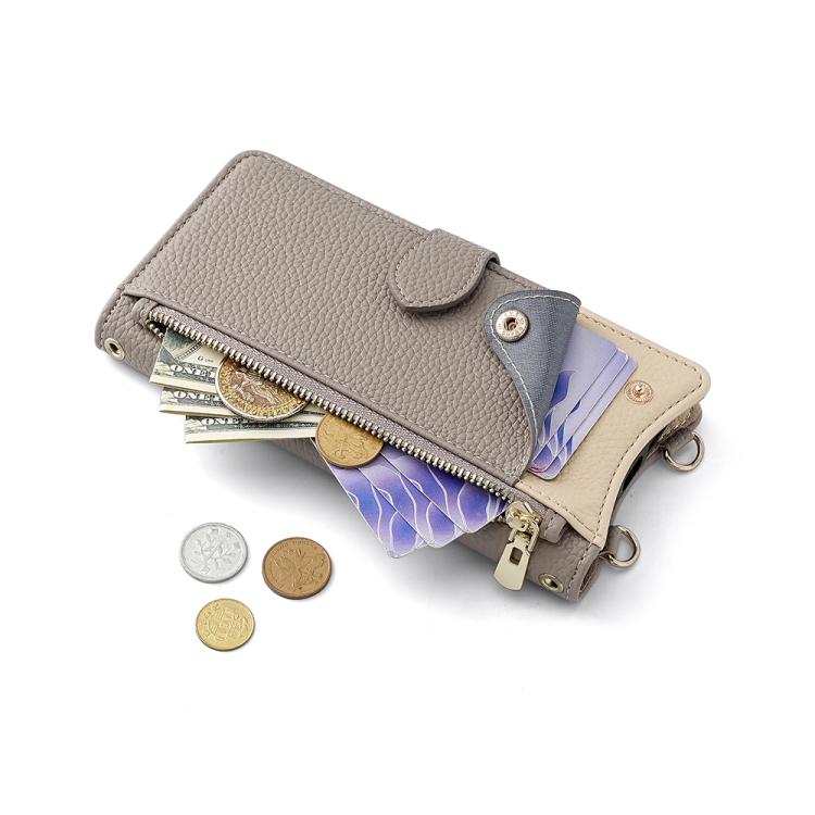 For Google Pixel 6 Pro Crossbody Chain Fishtail Litchi Leather Phone Case(Grey) - Google Cases by PMC TechLife | Online Shopping South Africa | PMC TechLife | Buy Now Pay Later Mobicred
