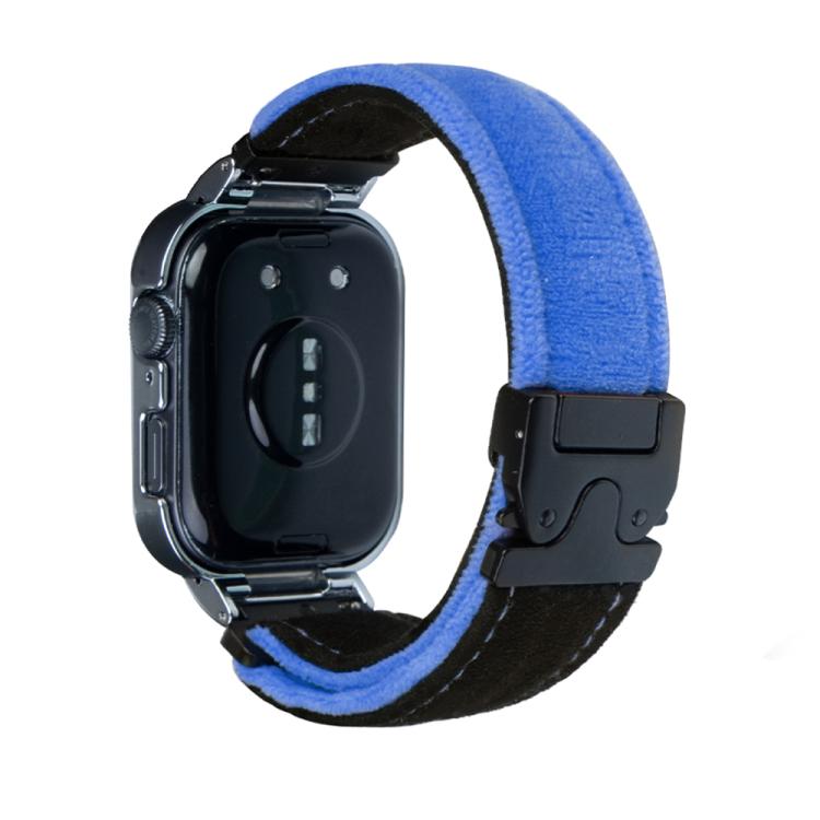 For Huawei Watch Fit3 Brushed Metal Silver Frame Watch Band(Black Blue) - free shipping - PMC TechLife - Order now!