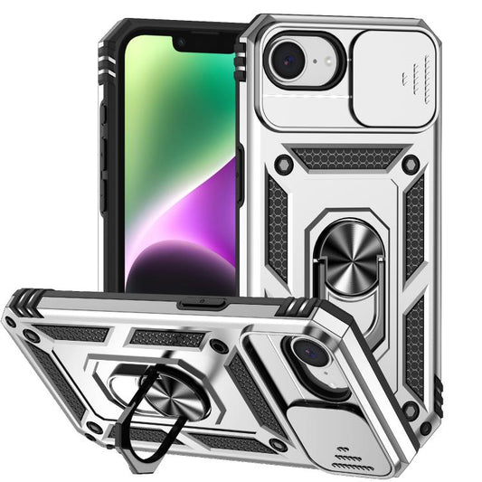 For iPhone 16e Sliding Camshield Holder Phone Case(Silver) - iPhone 16e Cases by PMC Jewellery | Online Shopping South Africa | PMC Jewellery | Buy Now Pay Later Mobicred