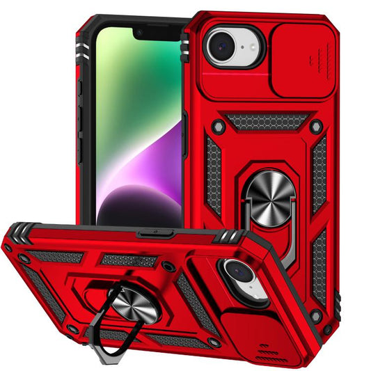 For iPhone 16e Sliding Camshield Holder Phone Case(Red) - iPhone 16e Cases by PMC Jewellery | Online Shopping South Africa | PMC Jewellery | Buy Now Pay Later Mobicred