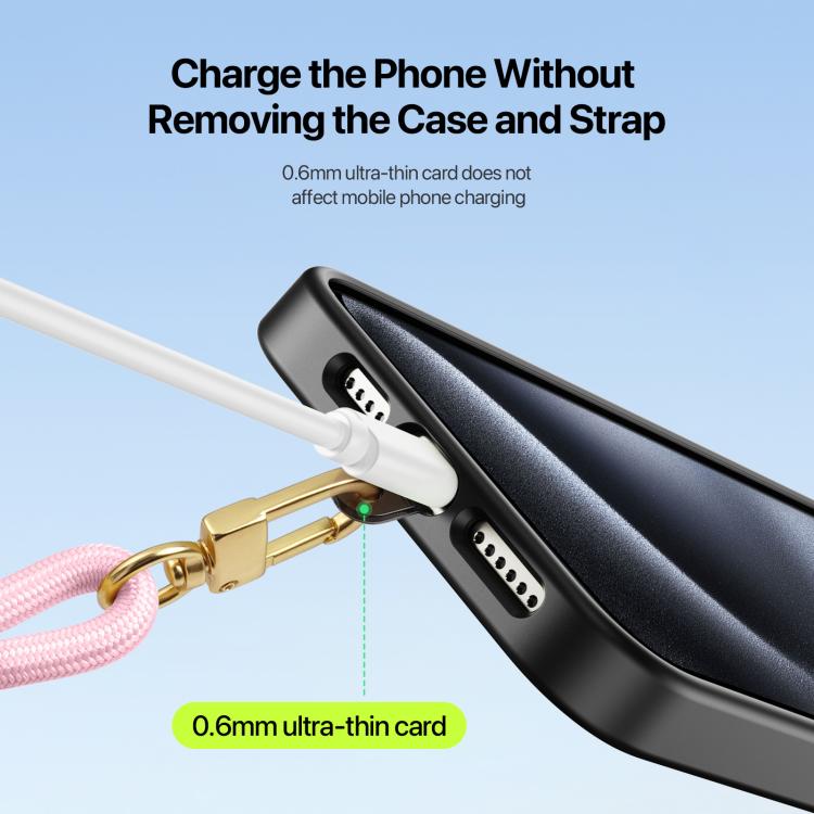 DUX DUCIS Garden Series Tile Pattern Adjustable Short Phone Lanyard(Light Pink) - Lanyards & Wrist Straps by DUX DUCIS | Online Shopping South Africa | PMc TechLife | Buy Now Pay Later Mobicred