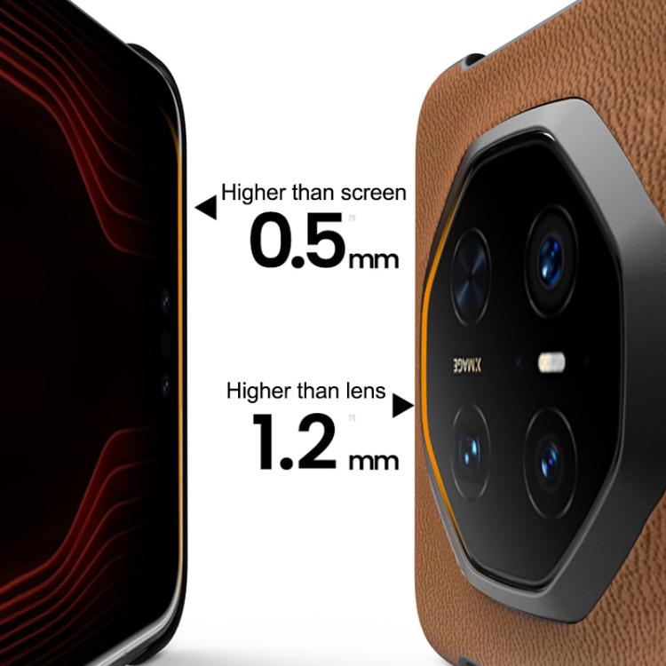 For Huawei Mate 60 RS Ultimate SULADA Frameless Top Layer Cowhide Leather Hybrid PC Phone Case(Red) - Huawei Cases by SULADA | Online Shopping South Africa | PMC TechLife | Buy Now Pay Later Mobicred