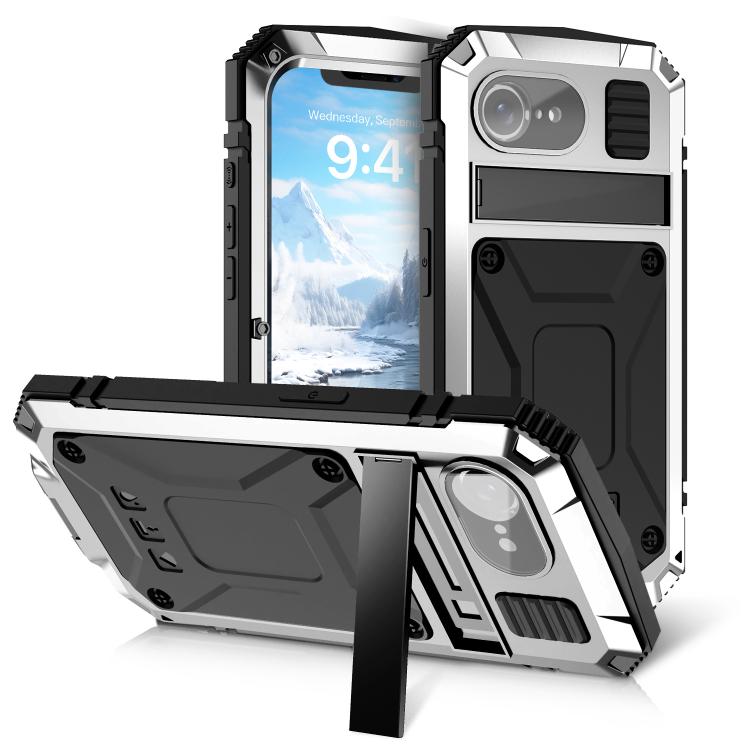 For iPhone 16e IP68 Waterproof Dustproof Shockproof Phone Case(Silver) - iPhone 16e Cases by PMC TechLife | Online Shopping South Africa | PMC TechLife | Buy Now Pay Later Mobicred