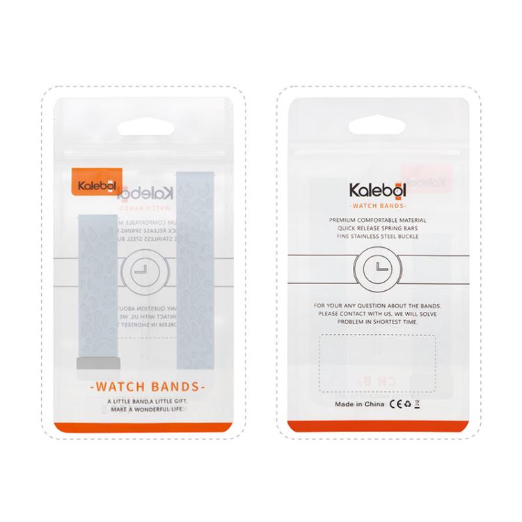 20mm Kalebol Universal Leopard Print Magnetic Folding Buckle Silicone Strap(Dark Blue) - 22mm Bands by Kalebol | Online Shopping South Africa | PMc TechLife | Buy Now Pay Later Mobicred