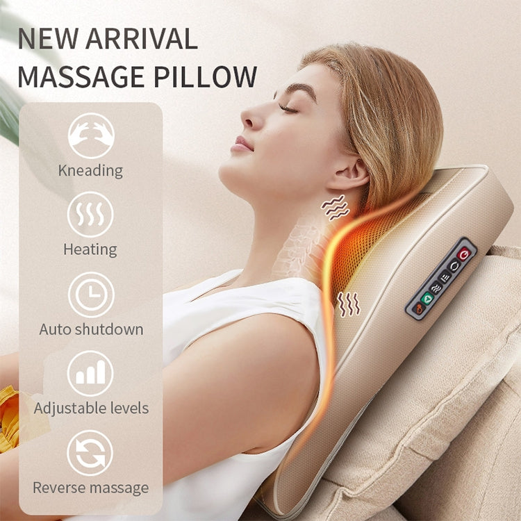 Multifunctional Mini Massage Pillow Neck and Shoulder Cervical Massager, Plug Type:UK Plug(Black) - free shipping - PMC TechLife - Order now!