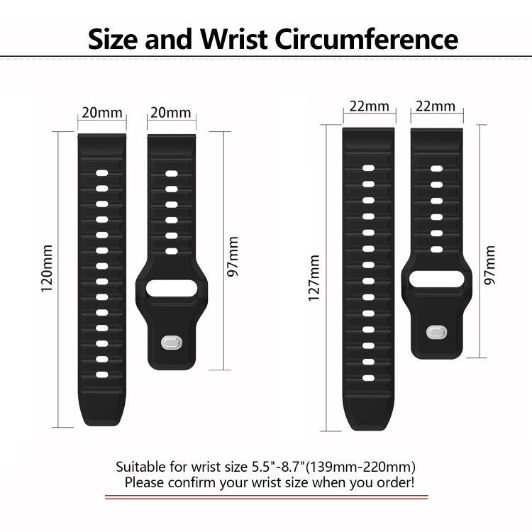 22mm Kalebol Wave Pattern Studded Buckle Silicone Watch Band(Black) - 22mm Bands by Kalebol | Online Shopping South Africa | PMc TechLife | Buy Now Pay Later Mobicred