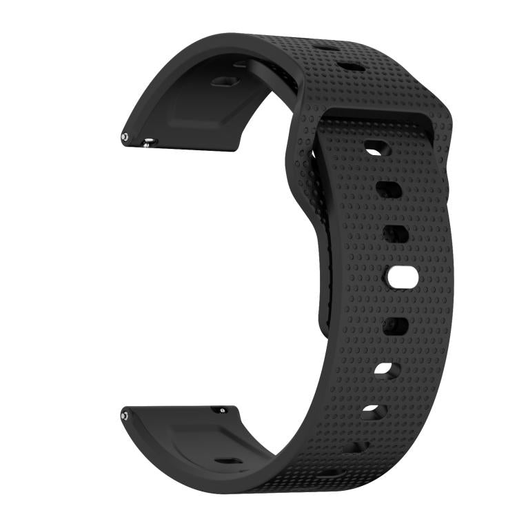 22mm Kalebol Dot Studded Buckle Silicone Watch Band(Black) - 22mm Bands by Kalebol | Online Shopping South Africa | PMc TechLife | Buy Now Pay Later Mobicred