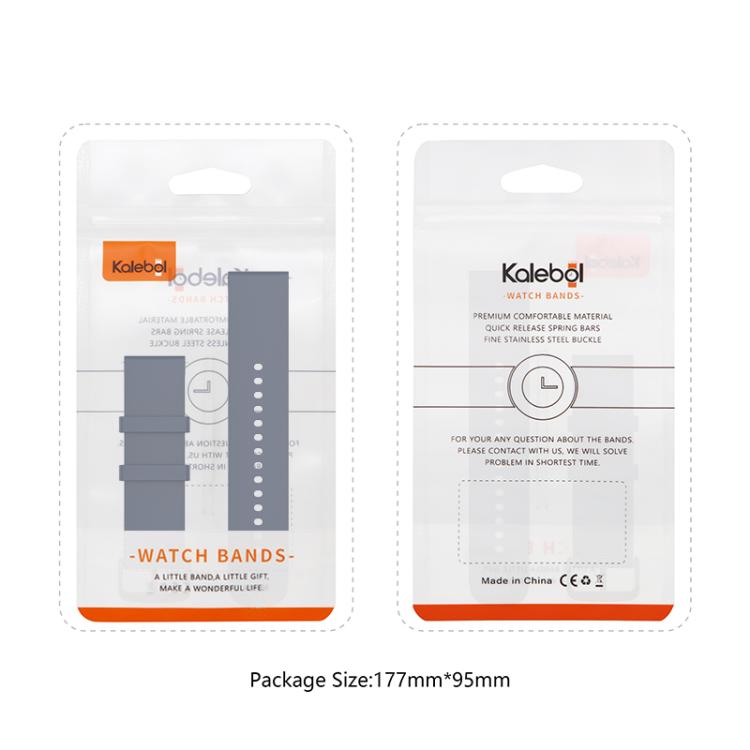 20mm Kalebol Round Tail Silicone Watch Band(Red) - 20mm Bands by Kalebol | Online Shopping South Africa | PMc TechLife | Buy Now Pay Later Mobicred