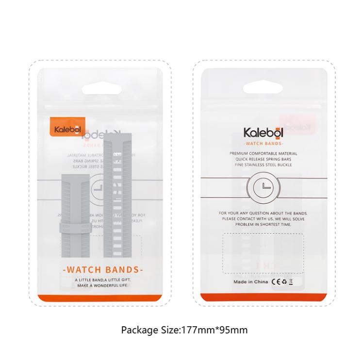 22mm Kalebol Black Buckle Tire Pattern Silicone Watch Band(White) - free shipping - PMc TechLife - Order now!