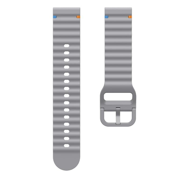 22mm Kalebol Wave Stitch Silicone Watch Band(Dark Grey) - free shipping - PMc TechLife - Order now!