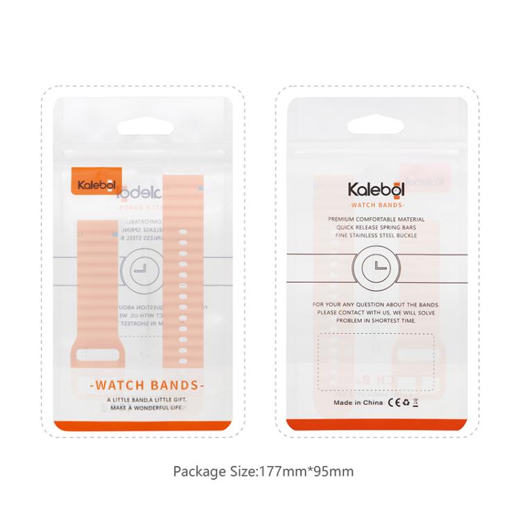 20mm Kalebol Wave Stitch Silicone Watch Band(Yellow) - 20mm Bands by Kalebol | Online Shopping South Africa | PMc TechLife | Buy Now Pay Later Mobicred