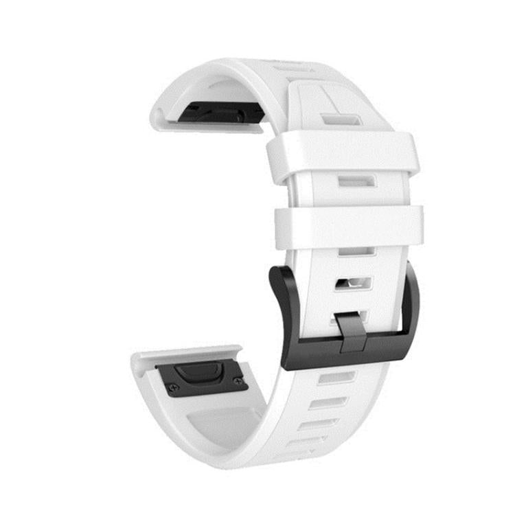 For Garmin QuickFit 22mm Kalebol Plain Texture Silicone Watch Band(White) - Watch Bands by Kalebol | Online Shopping South Africa | PMc TechLife | Buy Now Pay Later Mobicred