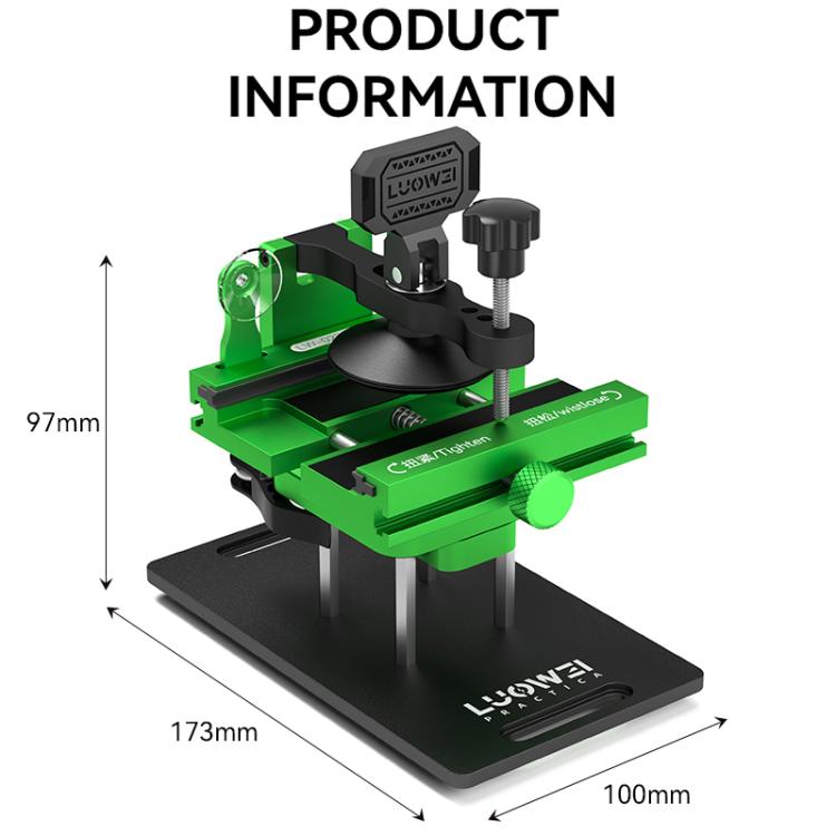 LUOWEI LW-022Pro 2  in 1 Universal 360 Rotating Phone Back Cover Separation Fixture - free shipping - PMC TechLife - Order now!