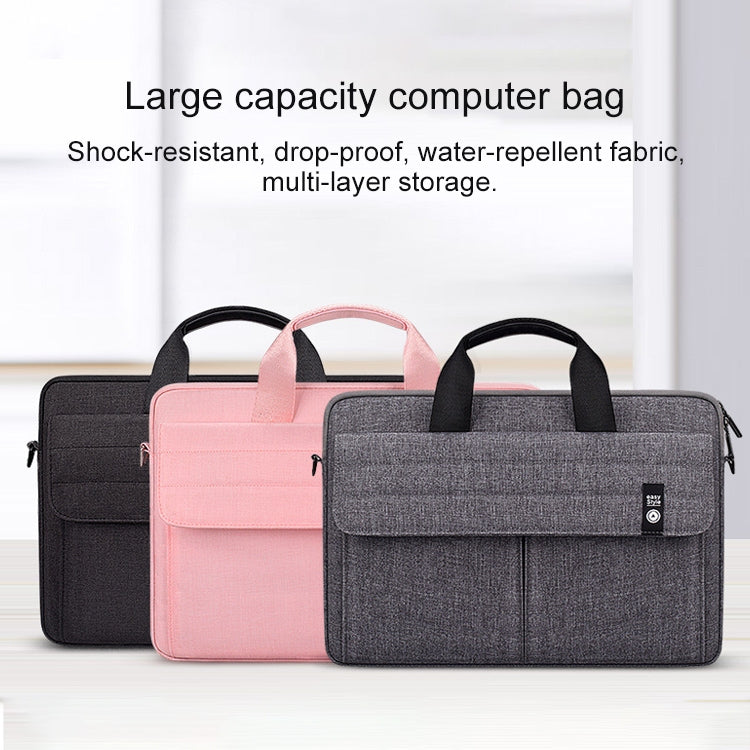 ST08 Handheld Briefcase Carrying Storage Bag with Shoulder Strap for 13.3 inch Laptop(Grey) - 13.3 inch by PMC Jewellery | Online Shopping South Africa | PMC Jewellery | Buy Now Pay Later Mobicred