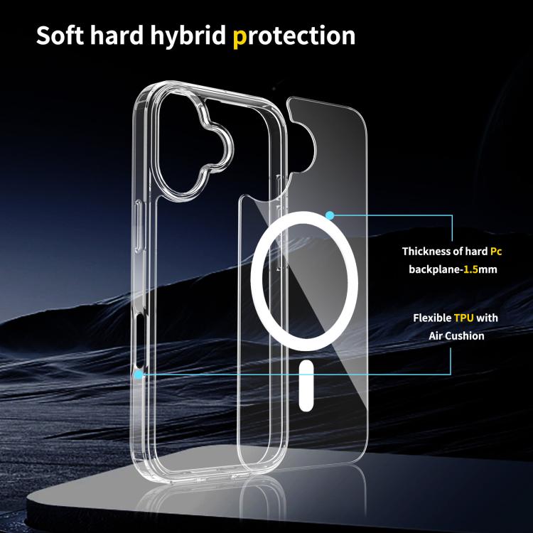 For iPhone 17 Scratchproof PC Hybrid TPU Magsafe Phone Case(Transparent) - free shipping - PMc TechLife - Order now!