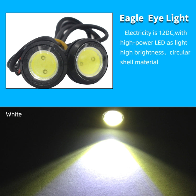 10 PCS 23mm 1.5W DC9-80V Motorcycle Eagle Eye Light Double Lens(White Light) - Eagle Eye Lights by PMC TechLife | Online Shopping South Africa | PMC TechLife | Buy Now Pay Later Mobicred