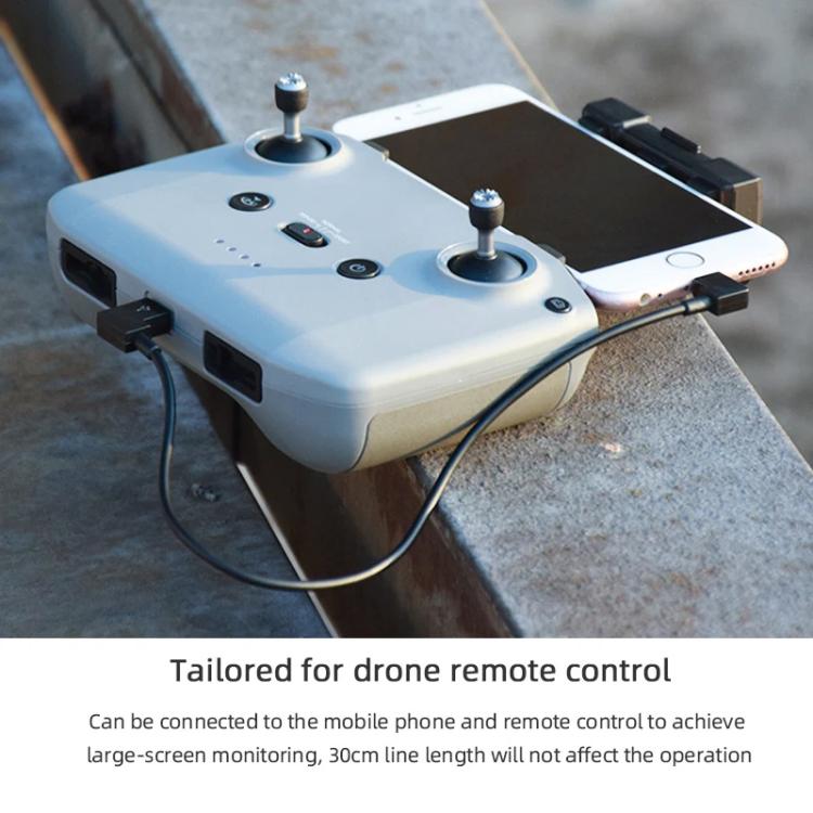 BRDRC Data Cable for DJI Mavic Air 2 / Air 2S / Mini 2, Type:30cm Type-C to Android - free shipping - PMC TechLife - Order now!