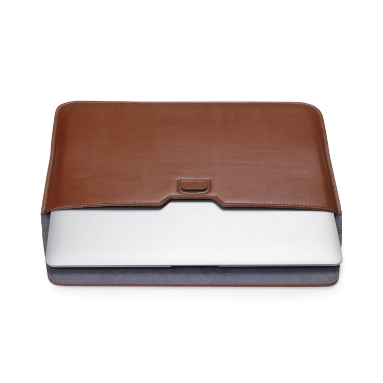 PU Leather Ultra-thin Envelope Bag Laptop Bag for MacBook Air / Pro 13 inch, with Stand Function(White) - Protective Bags by PMC Jewellery | Online Shopping South Africa | PMC Jewellery | Buy Now Pay Later Mobicred