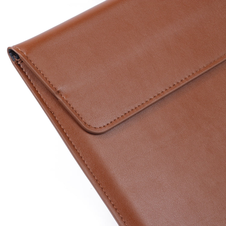 PU Leather Ultra-thin Envelope Bag Laptop Bag for MacBook Air / Pro 15 inch, with Stand Function(Wine Red) - Protective Bags by PMC Jewellery | Online Shopping South Africa | PMC Jewellery | Buy Now Pay Later Mobicred