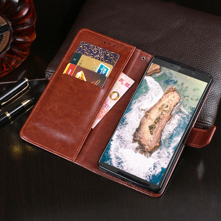 For Blackview BV5500 idewei Crazy Horse Texture Horizontal Flip Leather Case with Holder & Card Slots & Wallet(Black) - More Brand by idewei | Online Shopping South Africa | PMC Jewellery | Buy Now Pay Later Mobicred