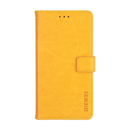 For Blackview BV9900 Pro idewei Crazy Horse Texture Horizontal Flip Leather Case with Holder & Card Slots & Wallet(Yellow) - More Brand by idewei | Online Shopping South Africa | PMC Jewellery | Buy Now Pay Later Mobicred