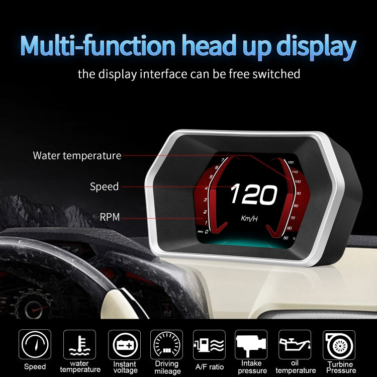 P17 Car HUD Head-up Display GPS Speed Meter Car OBD2 Fault Elimination Code - Head Up Display System by PMC Jewellery | Online Shopping South Africa | PMC Jewellery | Buy Now Pay Later Mobicred